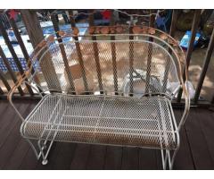 Antique couch glider and chairs
